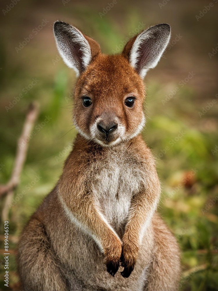 cute baby kangaroo in its natural environment cute baby kangaroo in its natural environment