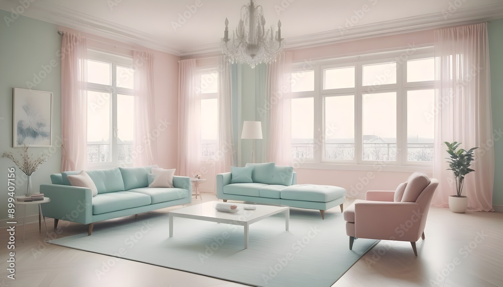 Photo interior modern design room 3d illustration Photo interior modern design room 3d illustration