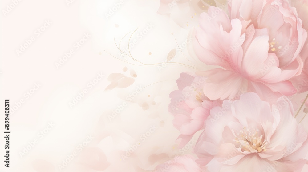 Tender peonies on pink background. Abstract natural floral frame layout. Neural network ai generated art Tender peonies on pink background. Abstract natural floral frame layout. Neural network ai generated art