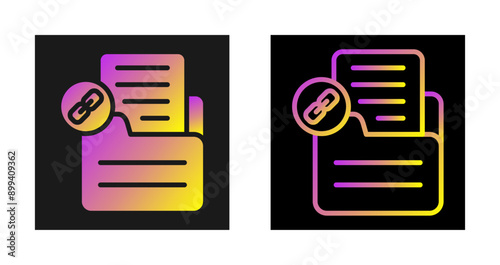 Document Link Vector Icon
