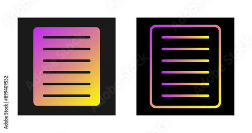 Document Align Justify Vector Icon