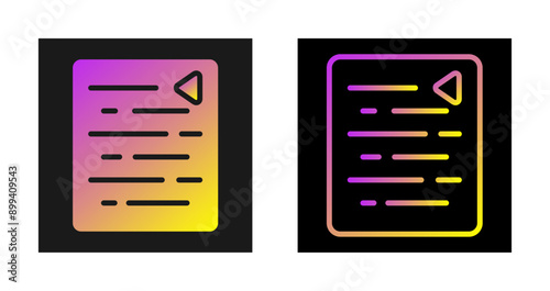 Document Outdent Vector Icon