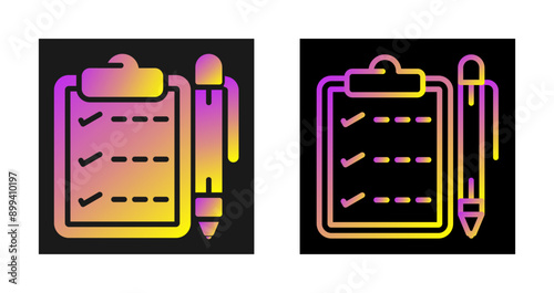 Notepad with pen Vector Icon