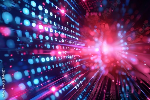 Wallpaper Mural Abstract Digital Data Flow Background. Torontodigital.ca