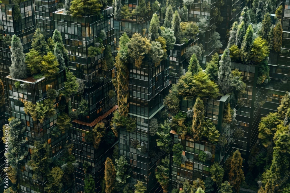 Obraz premium Green Urban Oasis - Sustainable Architecture.