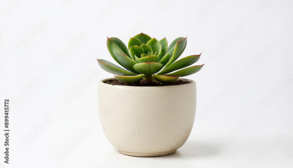 Stylish Echeveria Succulent in Minimalist Ceramic Pot on White Background, Ideal for Home and Office Decor Stylish Echeveria Succulent in Minimalist Ceramic Pot on White Background, Ideal for Home and Office Decor