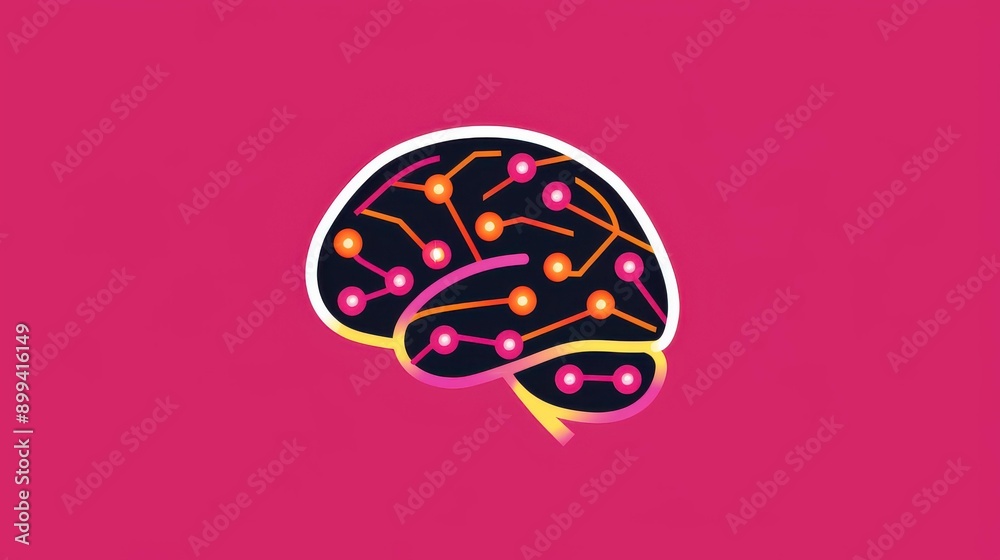 Vivid depiction of an AI brain, showcasing bright colors and intricate patterns against a clean backdrop. Vivid depiction of an AI brain, showcasing bright colors and intricate patterns against a clean backdrop.