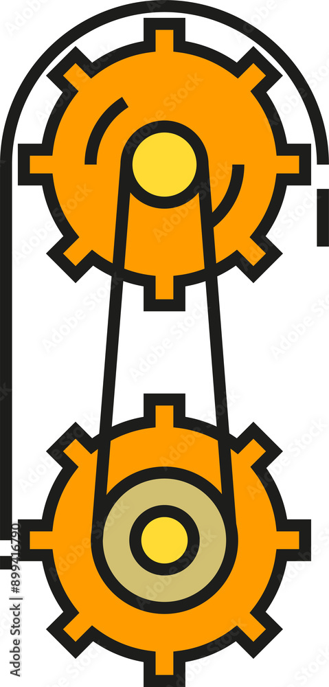 Fototapeta premium Gear and Pulley Icon 