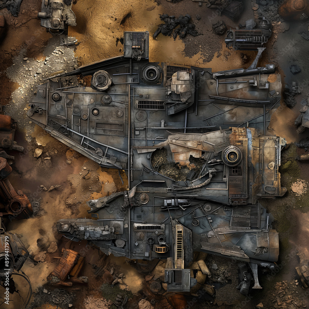 Post Apocalyptic Battle Map for RPG ,Map for Dungeons and Dragons,DnD map, Tabletop Role-Playing Games, Adventure Game Background, Top-Down View Post Apocalyptic Battle Map for RPG ,Map for Dungeons and Dragons,DnD map, Tabletop Role-Playing Games, Adventure Game Background, Top-Down View