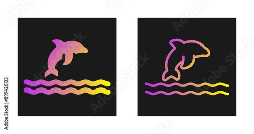 Dolphin Vector Icon