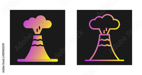 Volcano Vector Icon