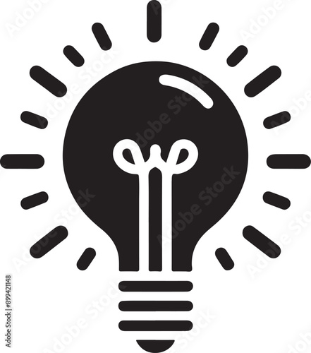 Bulp lamp icon template bulp, lamp, thinker, idea. Lamp or Bulp Decorative and Modern Flower Circle Vector Illustration Design