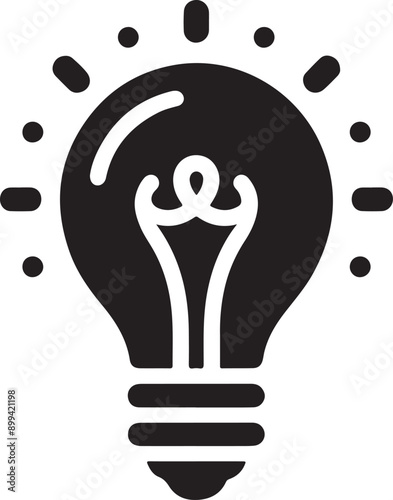 Bulp lamp icon template bulp, lamp, thinker, idea. Lamp or Bulp Decorative and Modern Flower Circle Vector Illustration Design