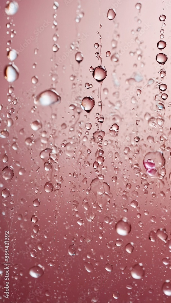 Pink wallpaper with blurred water droplets and bubbles. Soft pink background. High contrast Pink wallpaper with blurred water droplets and bubbles. Soft pink background. High contrast