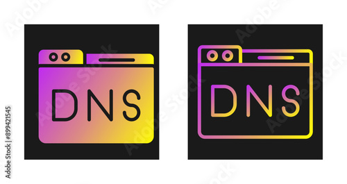 Domain DNS Management Vector Icon