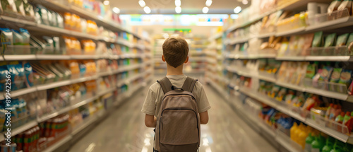 Wallpaper Mural Children picking out supplies in a school supply store, kids, school shopping Torontodigital.ca