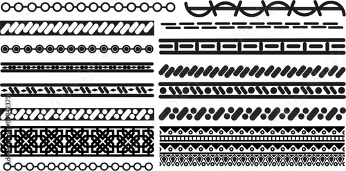 Vector Decorative Borders Collection, Divider line design elements vector
