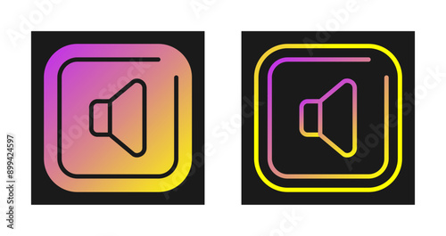 Speaker Square Vector Icon