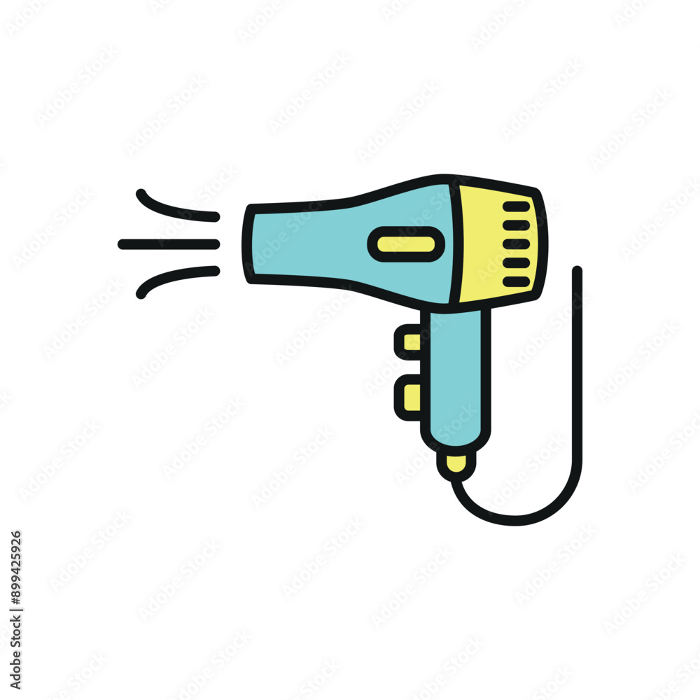 Hair dryer icon features clean lines and elegance, enhancing any digital concept. Hair dryer icon features clean lines and elegance, enhancing any digital concept.