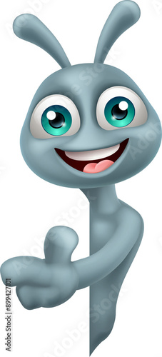 Alien Grey Gray Fun Cartoon Character photo