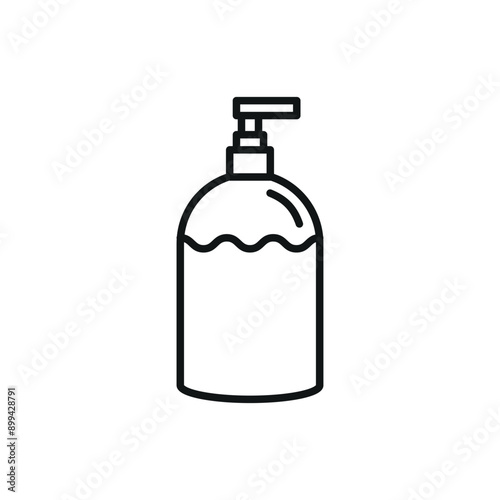 Liquid soap icon features clean lines and elegance, enhancing any digital concept.