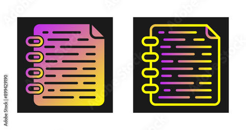 Note Page Vector Icon