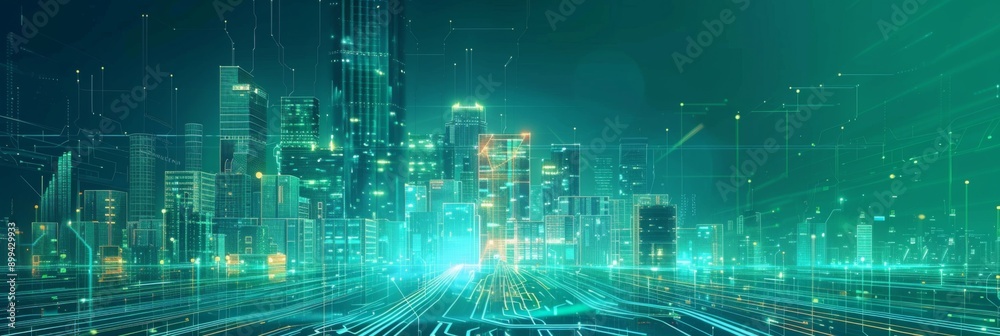 Futuristic Cityscape: Translucent Line Graphics Blend with Vibrant Street Scenery, Showcasing Smart City Concept in Business Hub, Graphic design, Wallpapers, Brochure, Websites, banner, Advertising, Futuristic Cityscape: Translucent Line Graphics Blend with Vibrant Street Scenery, Showcasing Smart City Concept in Business Hub, Graphic design, Wallpapers, Brochure, Websites, banner, Advertising,
