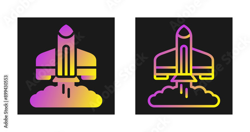 Rocket Launch Vector Icon