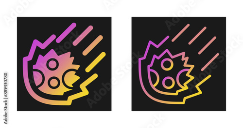 Meteor Vector Icon