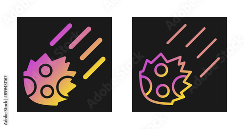 Meteor Vector Icon