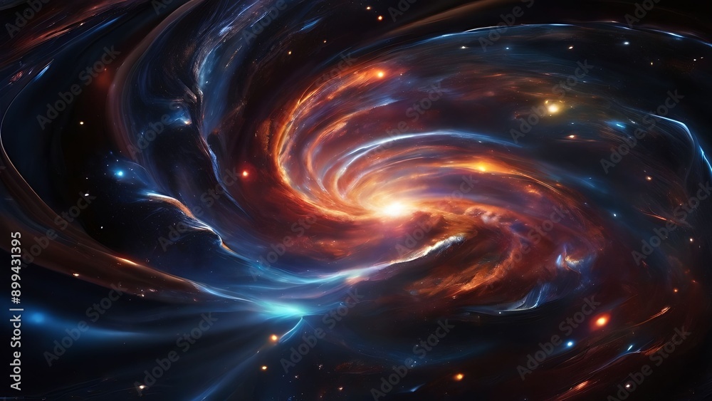 Obraz premium Spiral galaxy in space