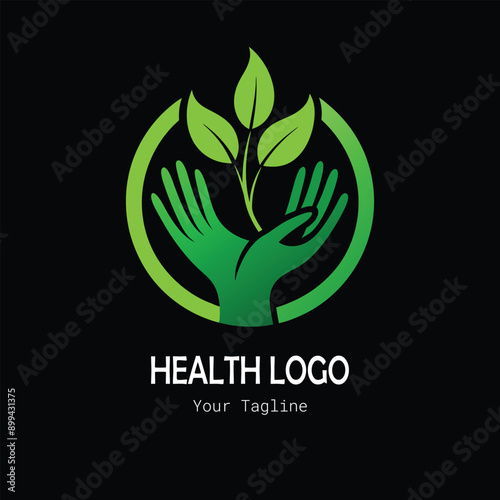 Ayurvedic health care medical logo design vector