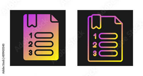 Numbered Vector Icon
