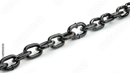 realistic chain in chrome and black