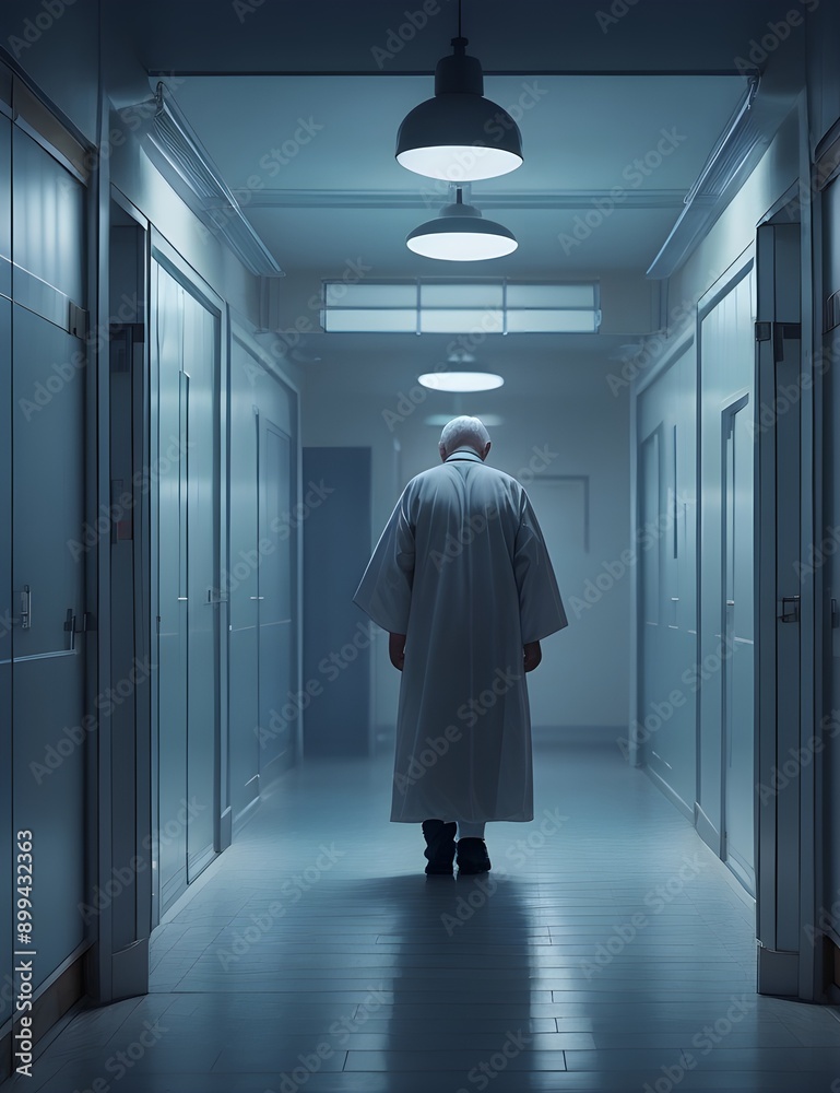 Fototapeta premium old person in a corridor