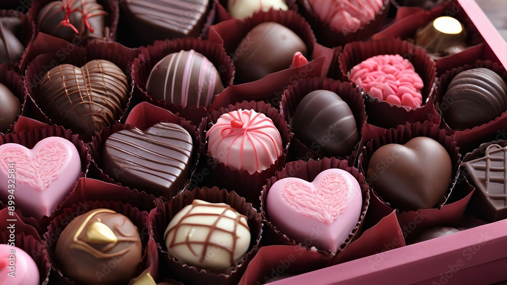 Valentine's Day chocolate photo, chocolate photo, sweet dessert Valentine's Day chocolate photo, chocolate photo, sweet dessert