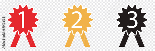 Award icon. Achieve vector icon. Achievement symbol. Ribbon Badge vector illustration. EPS 10.