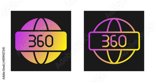 360 Degrees Vector Icon