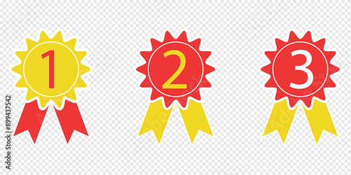 Vector blue badge icon hand drawn style isolated on white background. Award symbol for site design, logo, app.eps 10.