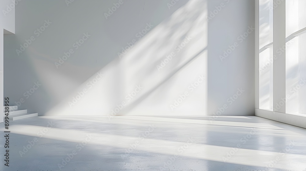 Fototapeta premium Minimalist White Studio Backdrop for Elegant Product Presentation and Advertising