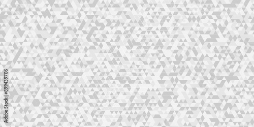 Vector geometric seamless technology gray and white triangle background. Abstract digital grid light pattern white Polygon Mosaic triangle Background, business and corporate background.