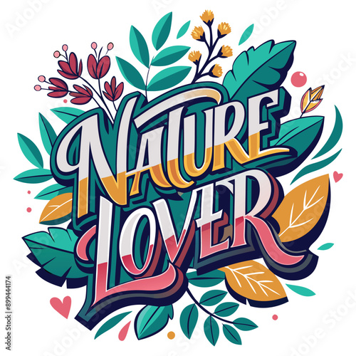 Nature Lover Typography T-shirt Design 