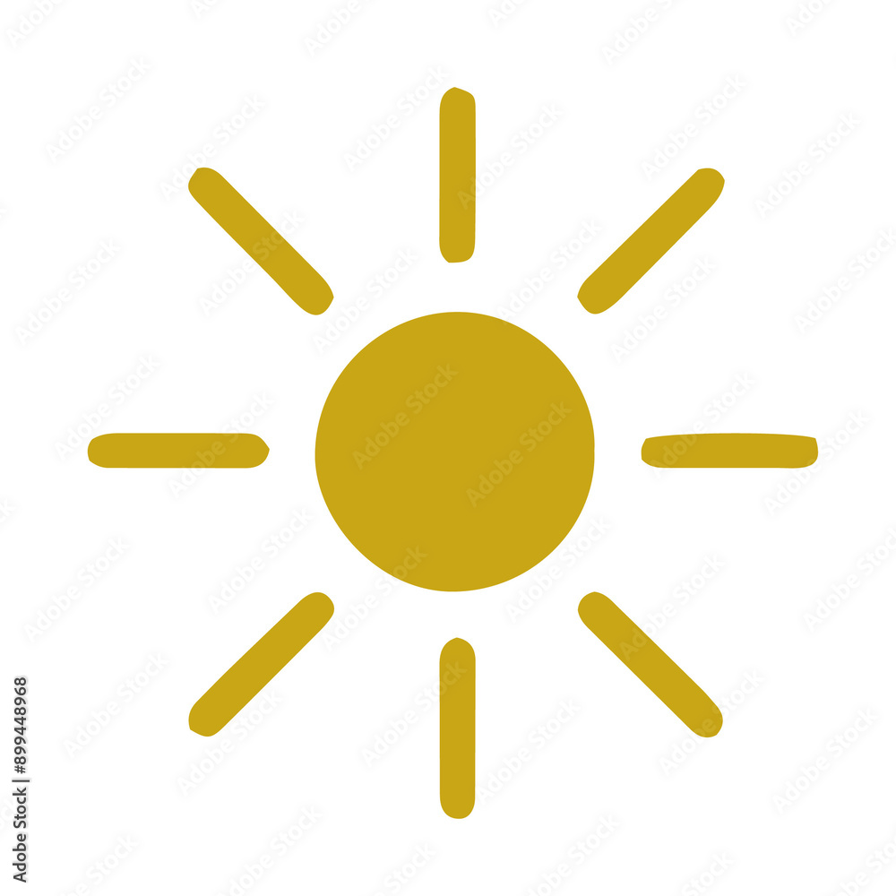 Doodle sun illustration. Hand drawn sun element. Doodle sun illustration. Hand drawn sun element.