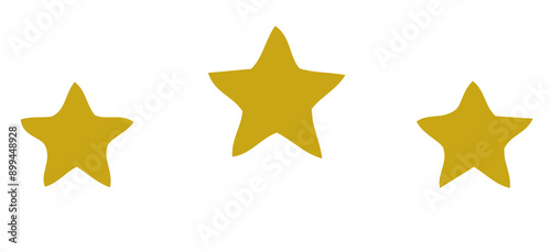 Golden star rating element vector design