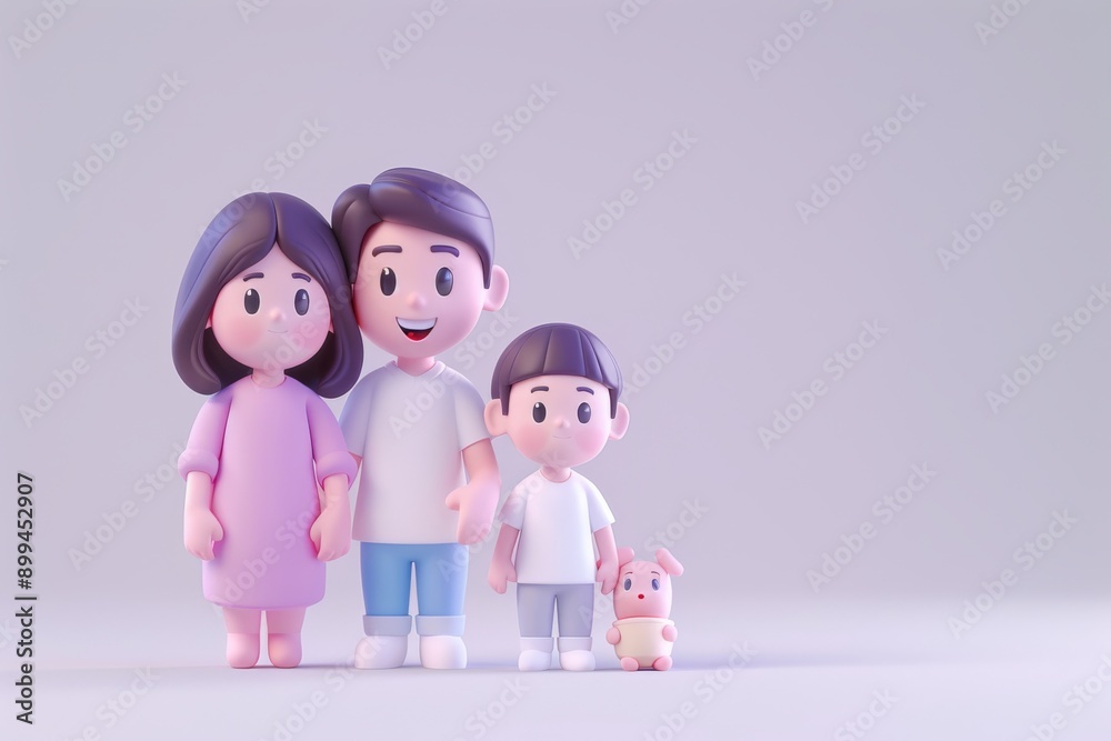 Happy family playing with building blocks symbolizing creativity teamwork and fun