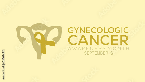 Gynecologic Cancer Awareness Month is observed every year on September.Holiday concept background, placard, banner design template Vector illustration background design.
