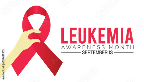 leukemia awareness month is observed every year on September.Holiday concept background, placard, banner design template Vector illustration background design.