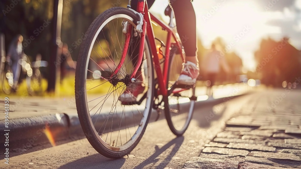 Man riding bicycle on the road, outdoor adventure with bicycle, Cycling routes concept. Man riding bicycle on the road, outdoor adventure with bicycle, Cycling routes concept.