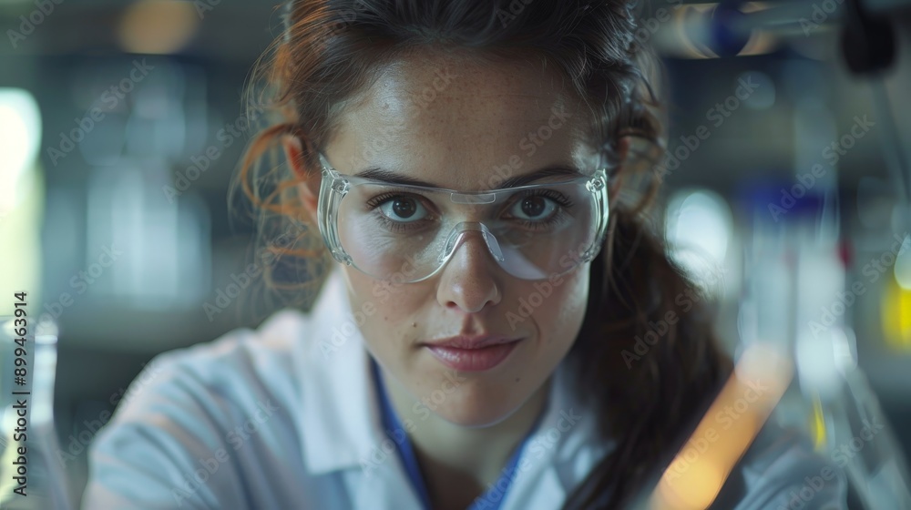 A biochemist using advanced lab equipment A biochemist using advanced lab equipment