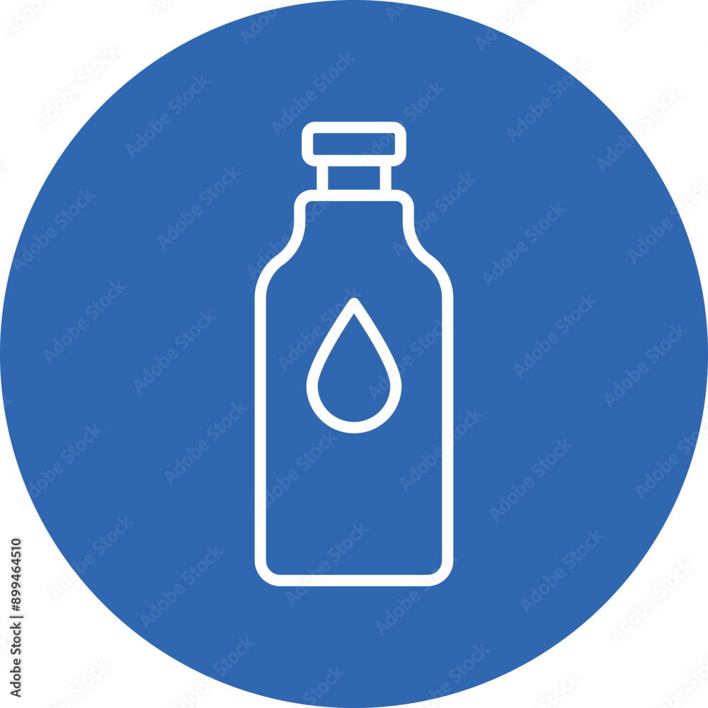 Water bottle line circle icon Water bottle line circle icon
